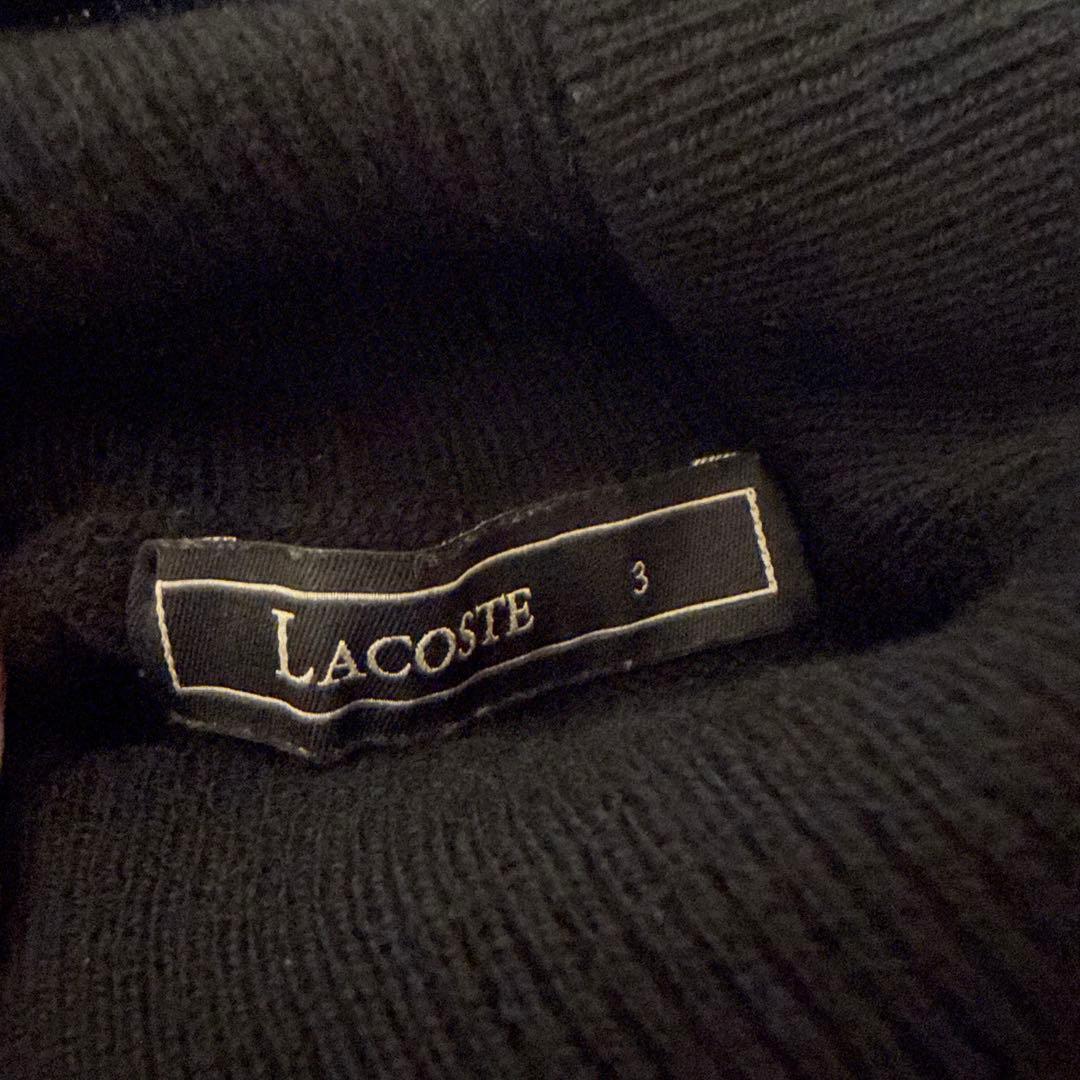 LACOSTE タートルネック ニット セーター ブラック — image 4
