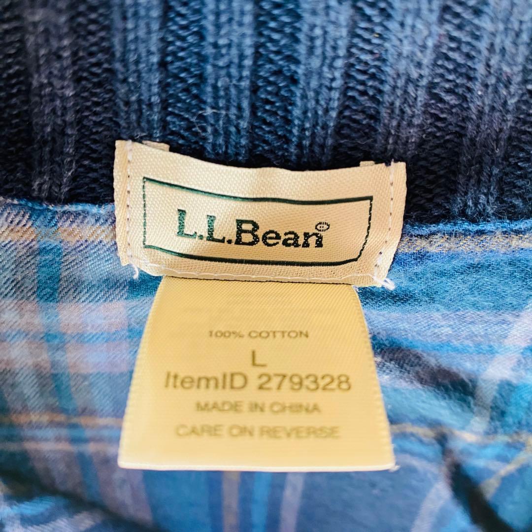 L.L.Bean ネイビー ジップアップセーター L — image 3