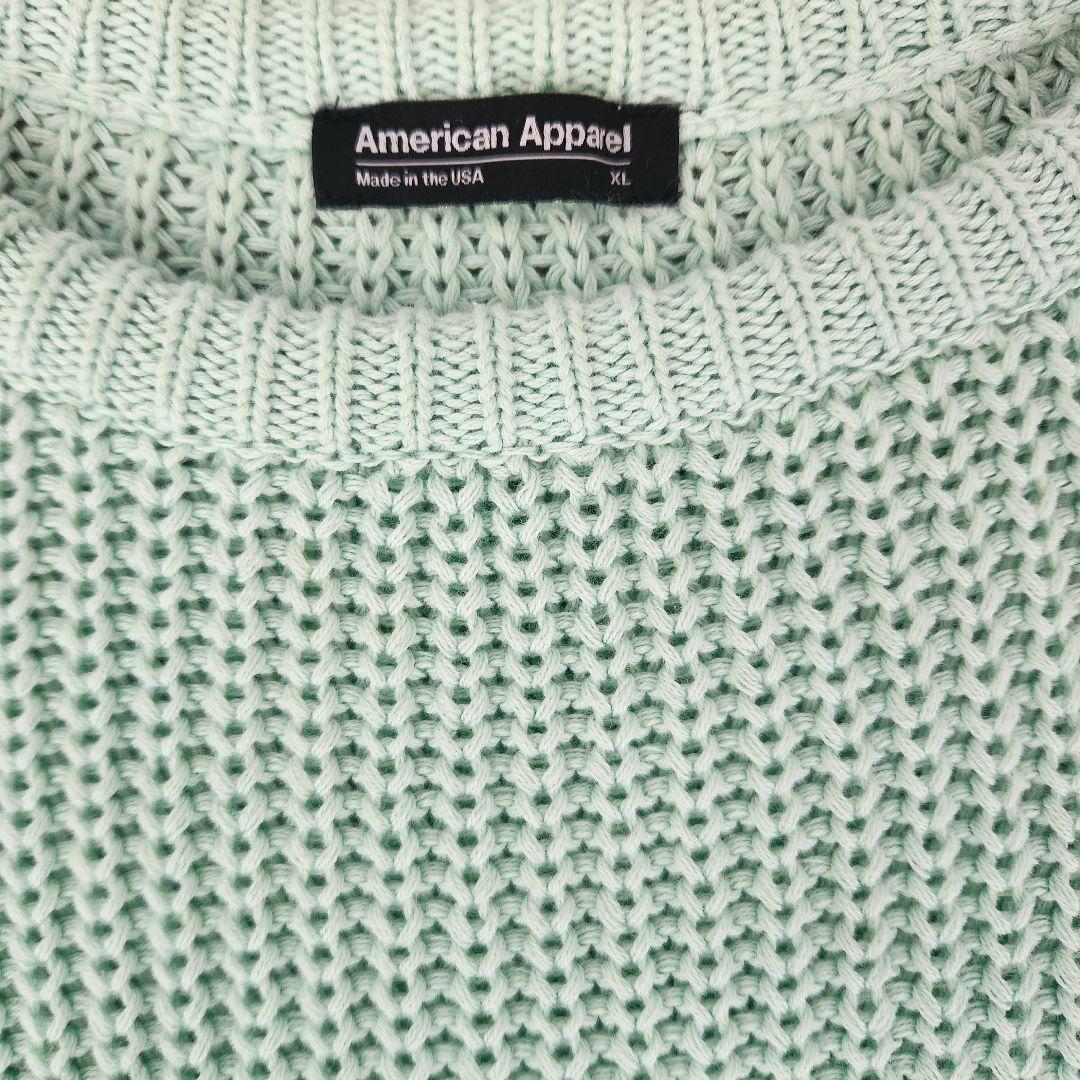 希少 American Apparel ミントグリーン ニット XL — image 2