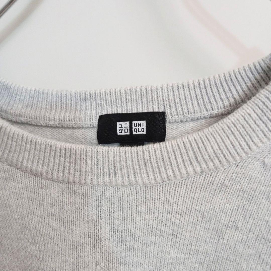 UNIQLO グレー ニット・セーター Mサイズ 綿100% ☆3347 — image 3