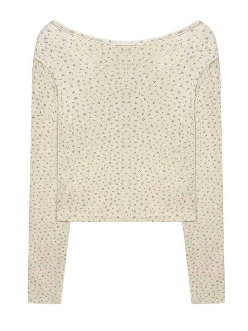 SHEIN 小花柄 長袖Tシャツ — image 2
