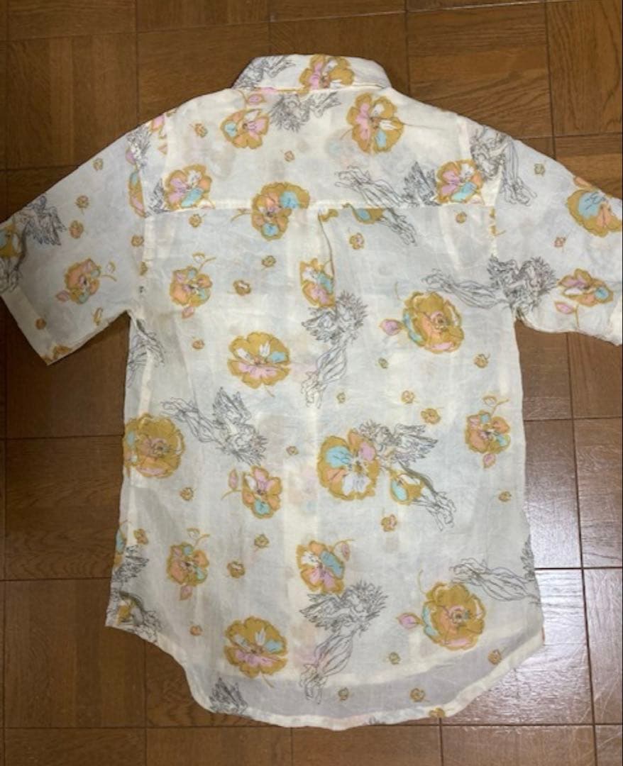 MANGROVEマングローブ 半袖アロハシャツ 花柄 M ベージュ【送料込み】 — image 2