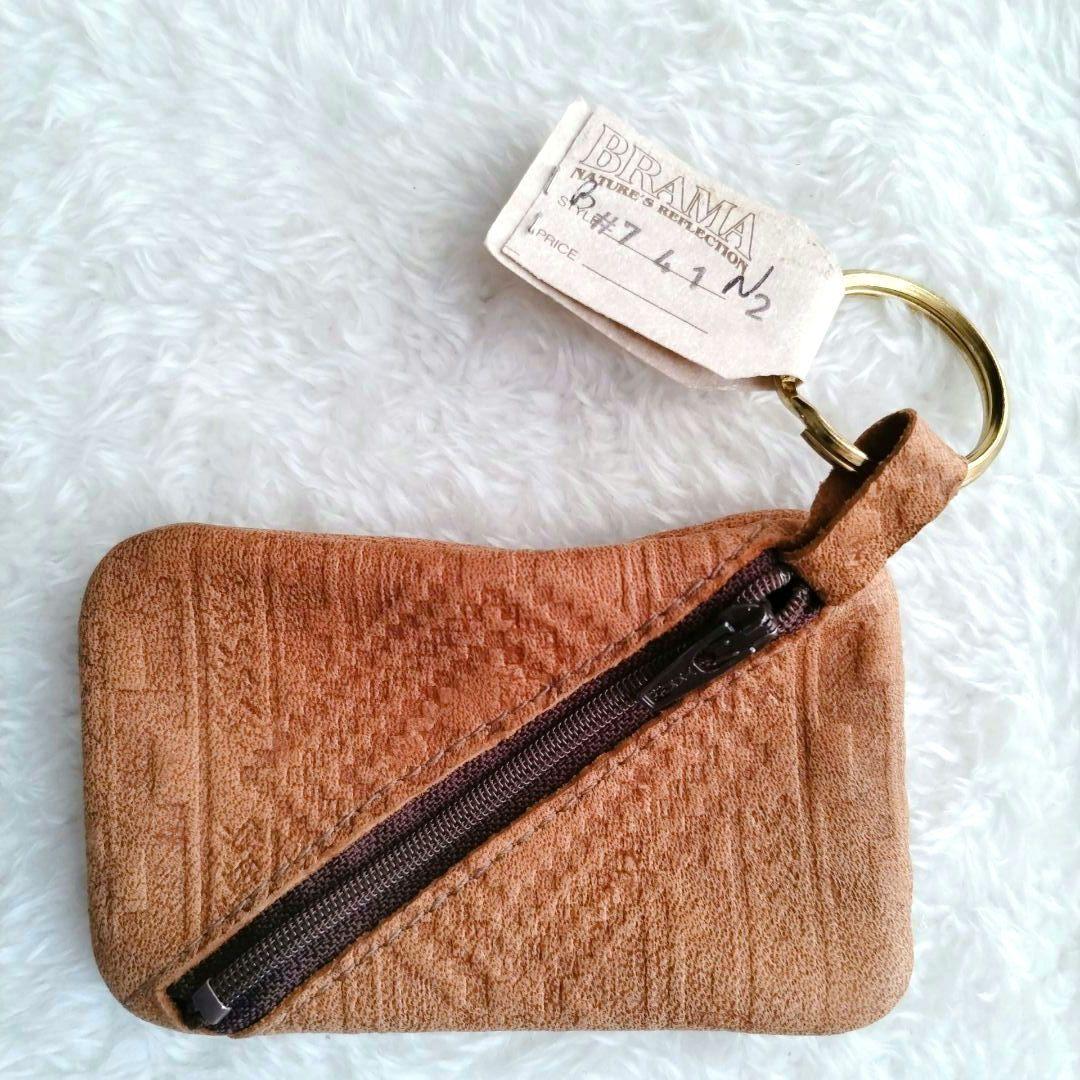 【未使用タグ付】 BRAMA コインケース 本革 水牛革 BUFFALO TAN — image 2