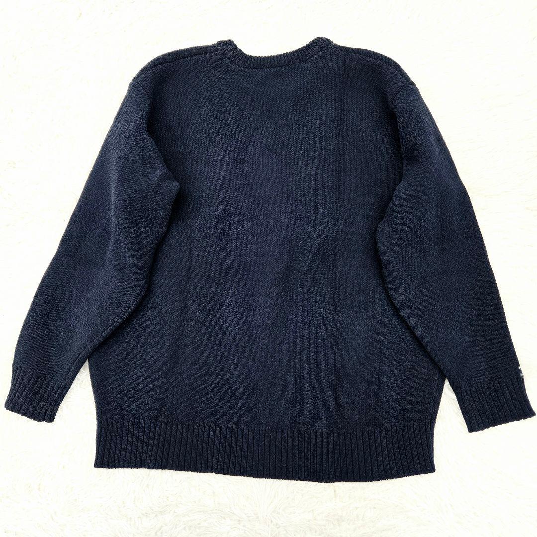 ベイフロー　LRロゴニットセーター　オーバーサイズ　ネイビー — image 2