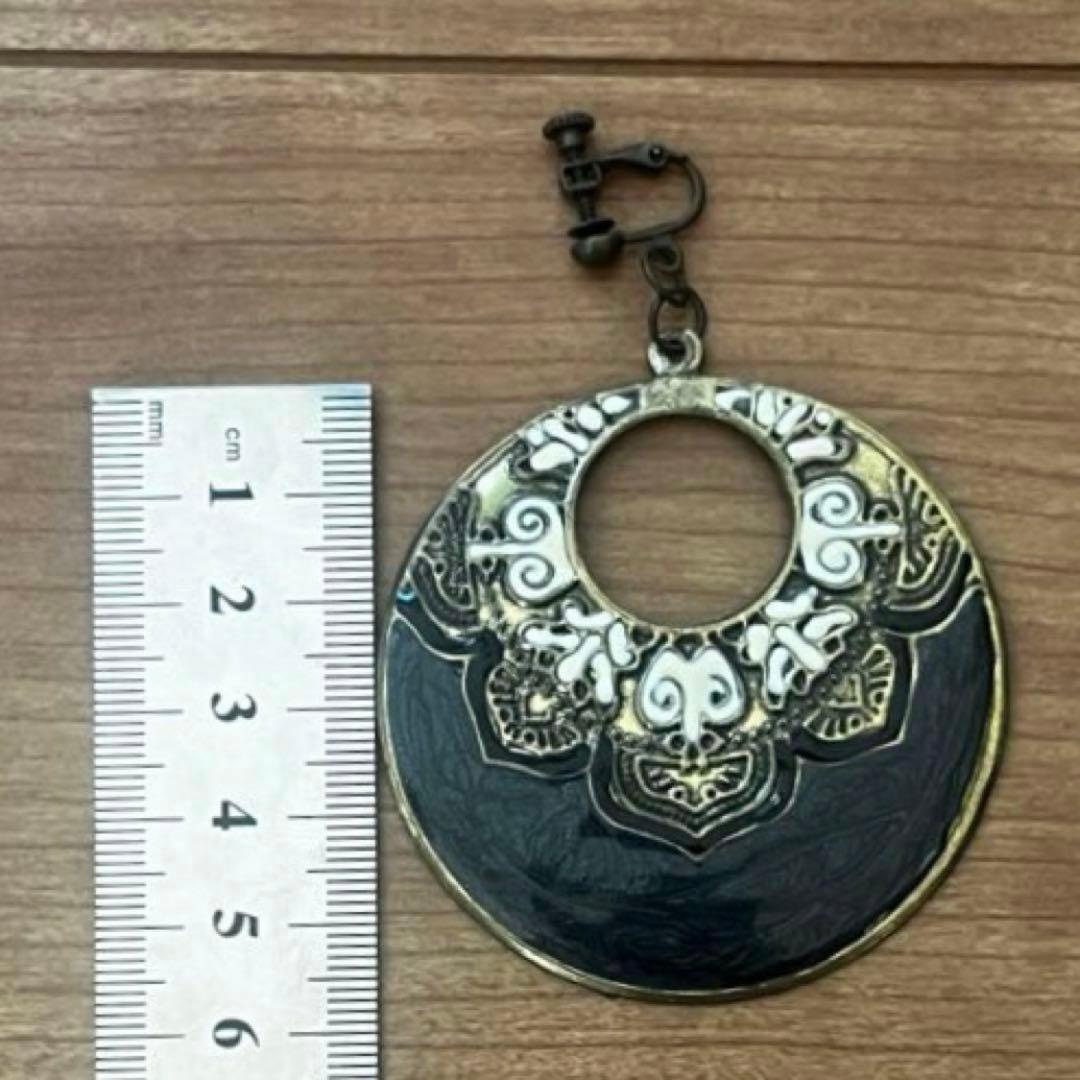 美品　エニック調 サークル イヤリング 大ぶり　マライカ — image 2