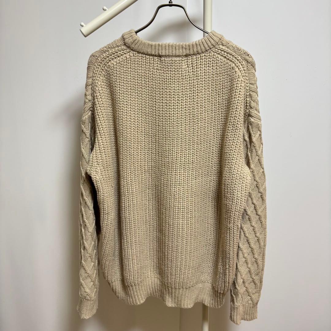 ラコレLAKOLE ケーブル編みニットセーター（L）ベージュ　秋冬 — image 2
