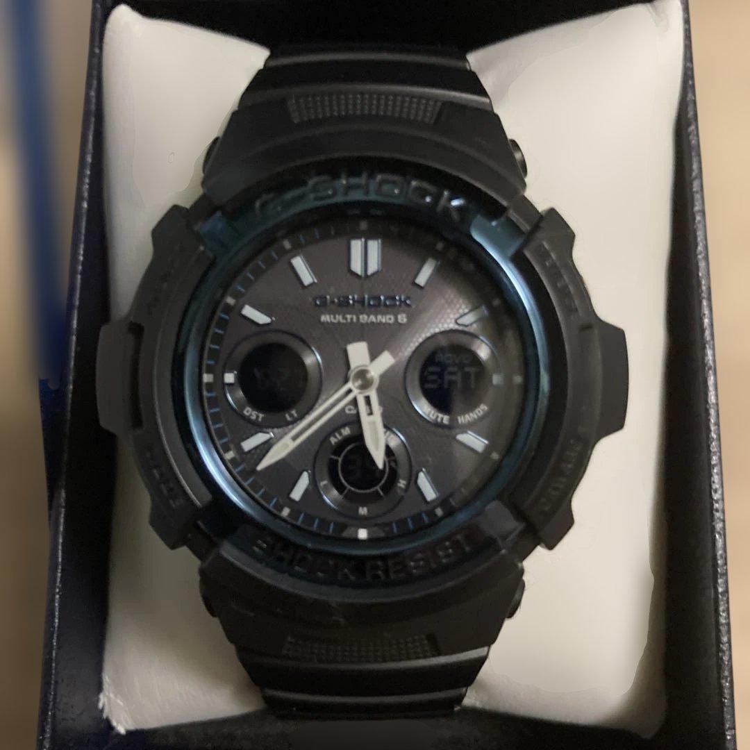 G-SHOCK AWG-M100 ブラック×メタル　白針　タフソーラー — image 2