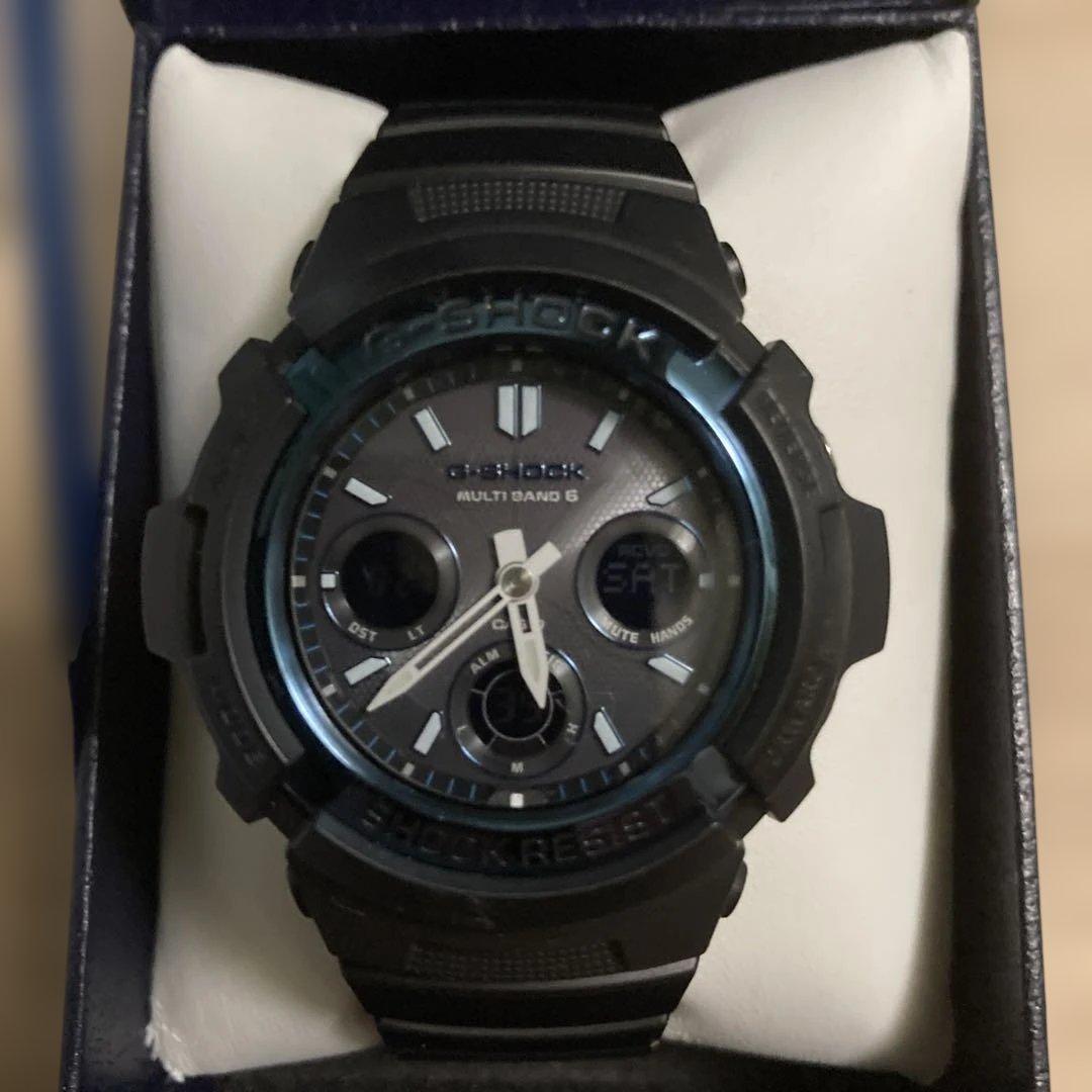G-SHOCK AWG-M100 ブラック×メタル　白針　タフソーラー — image 3