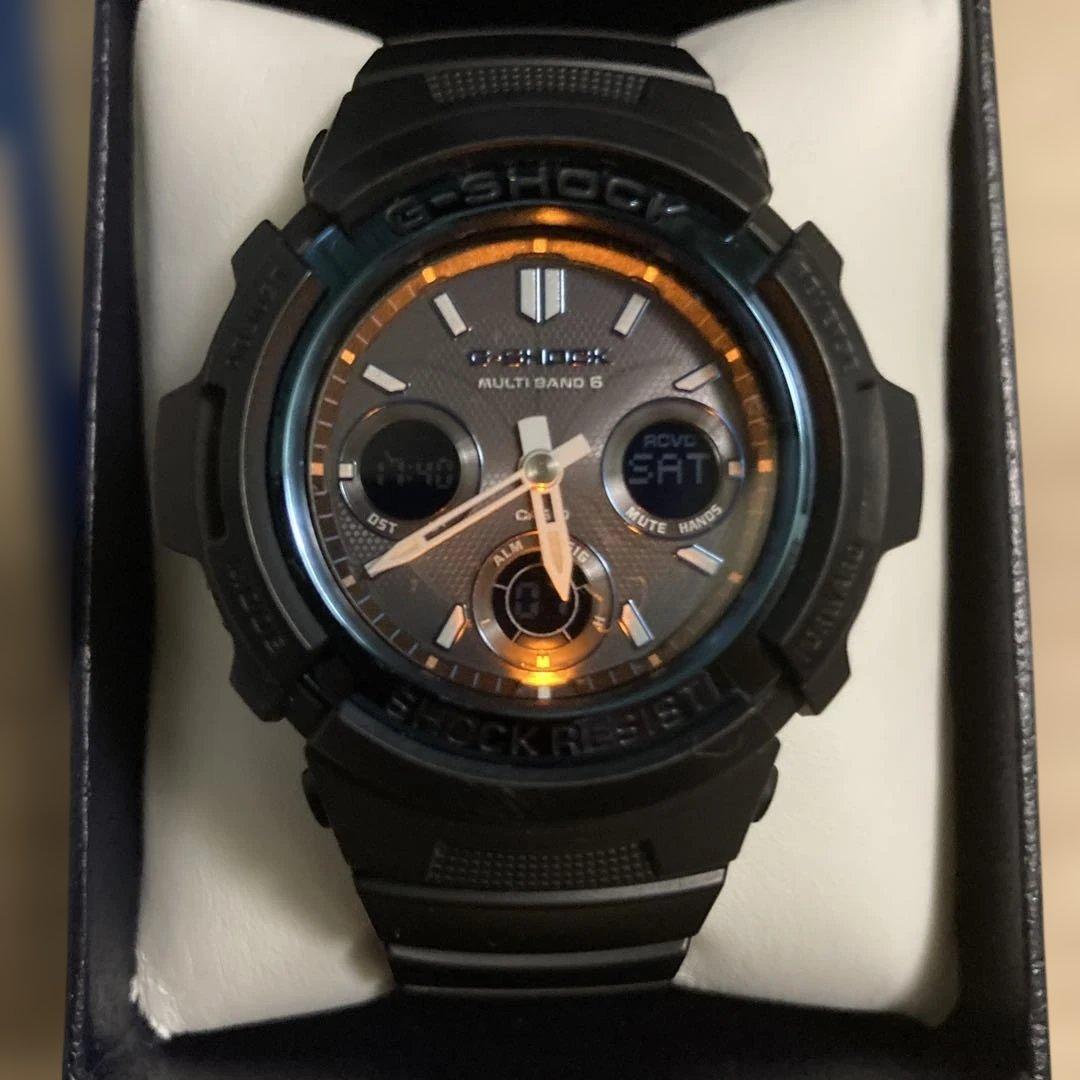 G-SHOCK AWG-M100 ブラック×メタル　白針　タフソーラー — image 4