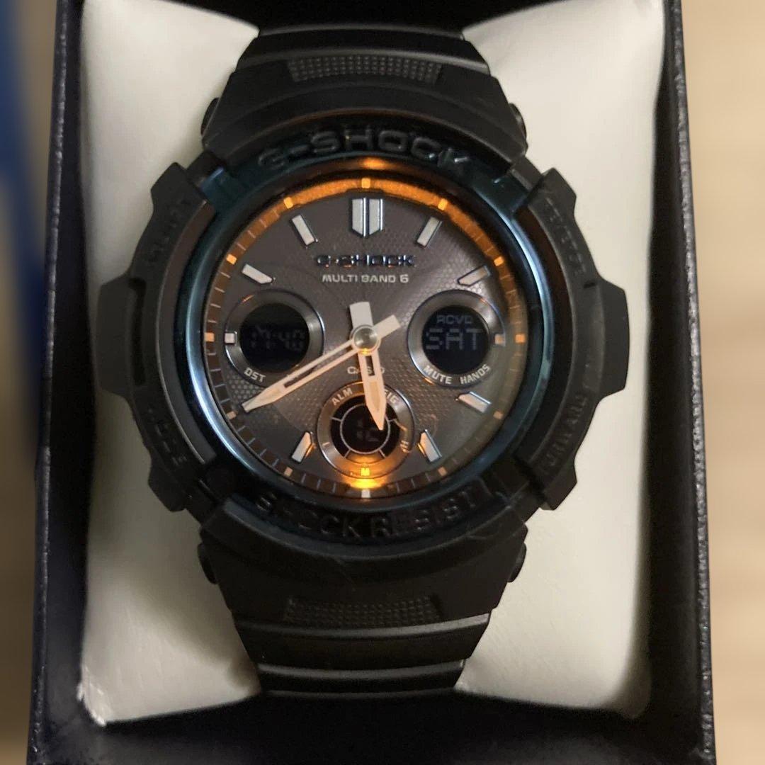 G-SHOCK AWG-M100 ブラック×メタル　白針　タフソーラー — image 5