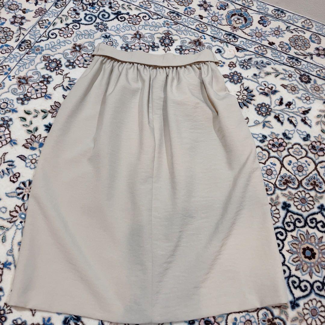 ロペピクニック美品　ベージュ　ラップスカート　ウエストマーク　ベルト付き — image 4