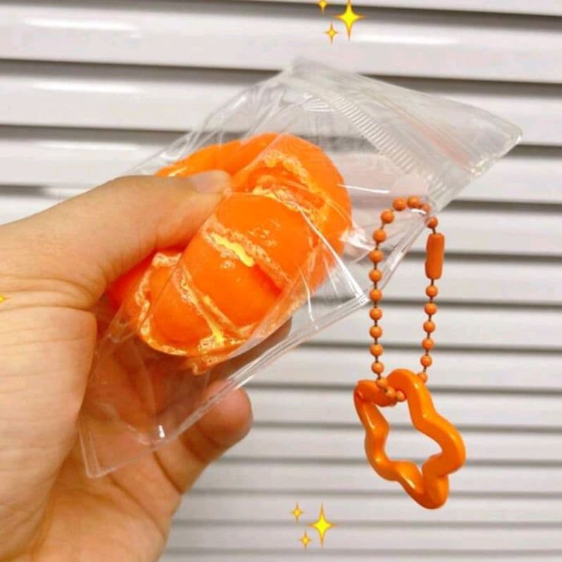 残り僅か！キーホルダー　大人気　スクイーズ　みかん　オレンジ　フード — image 2