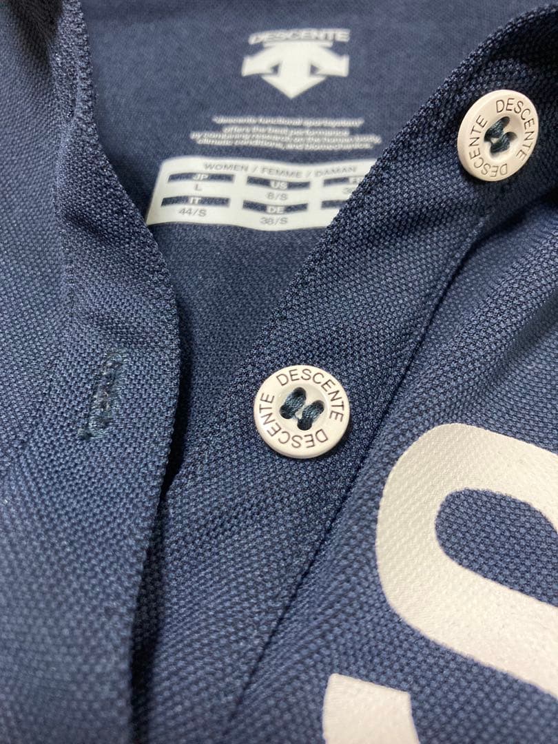 美品DESCENTE Move Sportポロシャツ L 紺　レディース — image 4