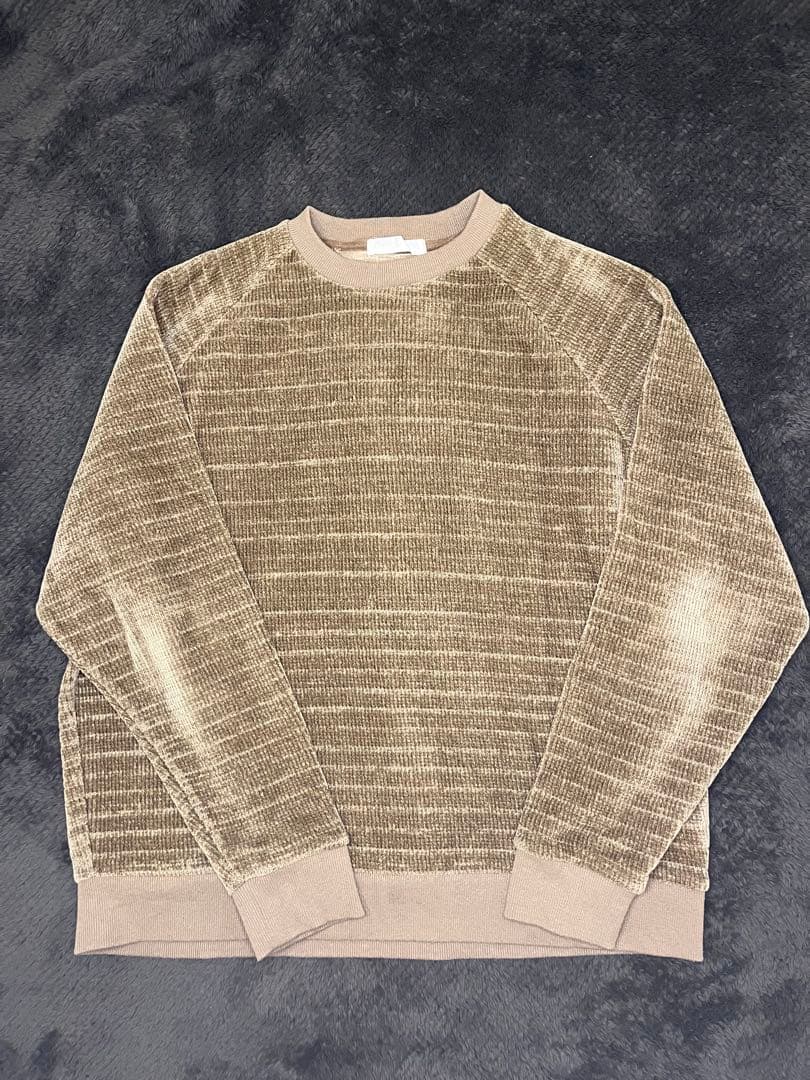カットコーデュロイラグランスウェットシャツ （BEIGE） — image 4