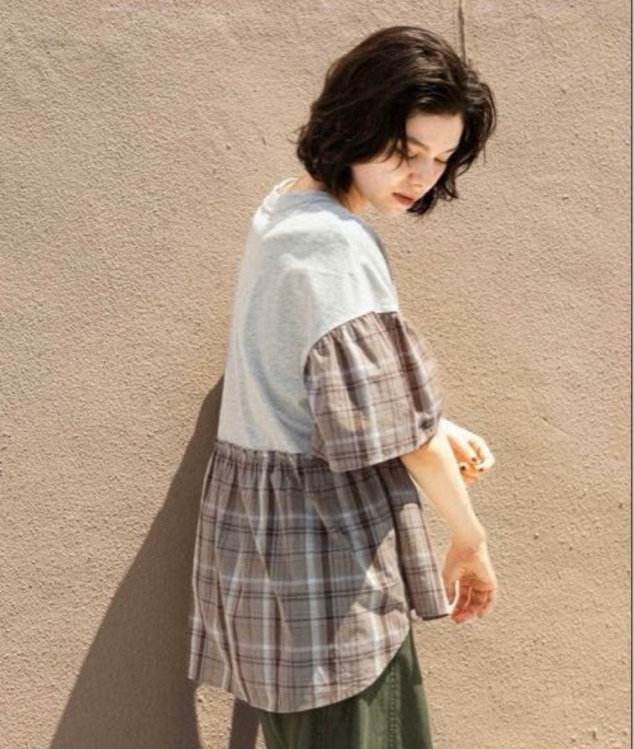 niko and... チェックコンビフレアT 半袖Tシャツ　¥5,000 — image 3