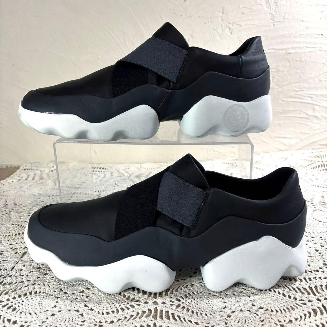 極美品✨CAMPER TWINS ボリュームソール レザースニーカー 厚底 黒 — image 4