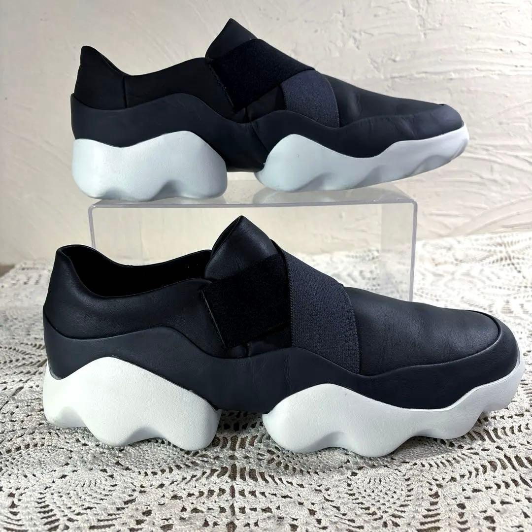 極美品✨CAMPER TWINS ボリュームソール レザースニーカー 厚底 黒 — image 5