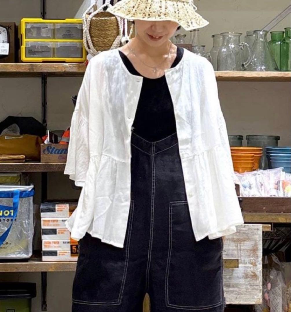 ニコアンド　COMFORTリネンワイドブラウス　ホワイト　M — image 2