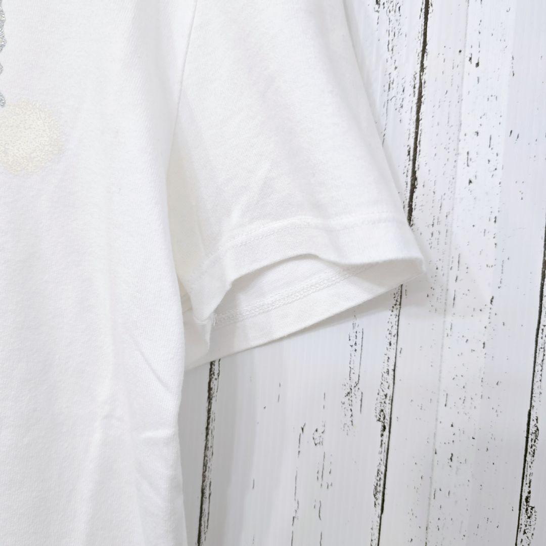 コムサイズム 花柄 ロゴTシャツ 白 半袖 M — image 5