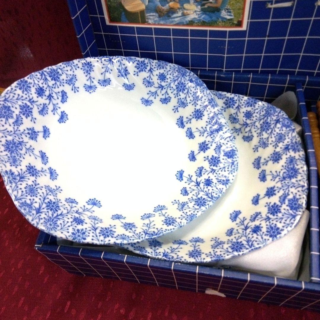 美品！ブルースカイピラフセット　三洋陶器 — image 2