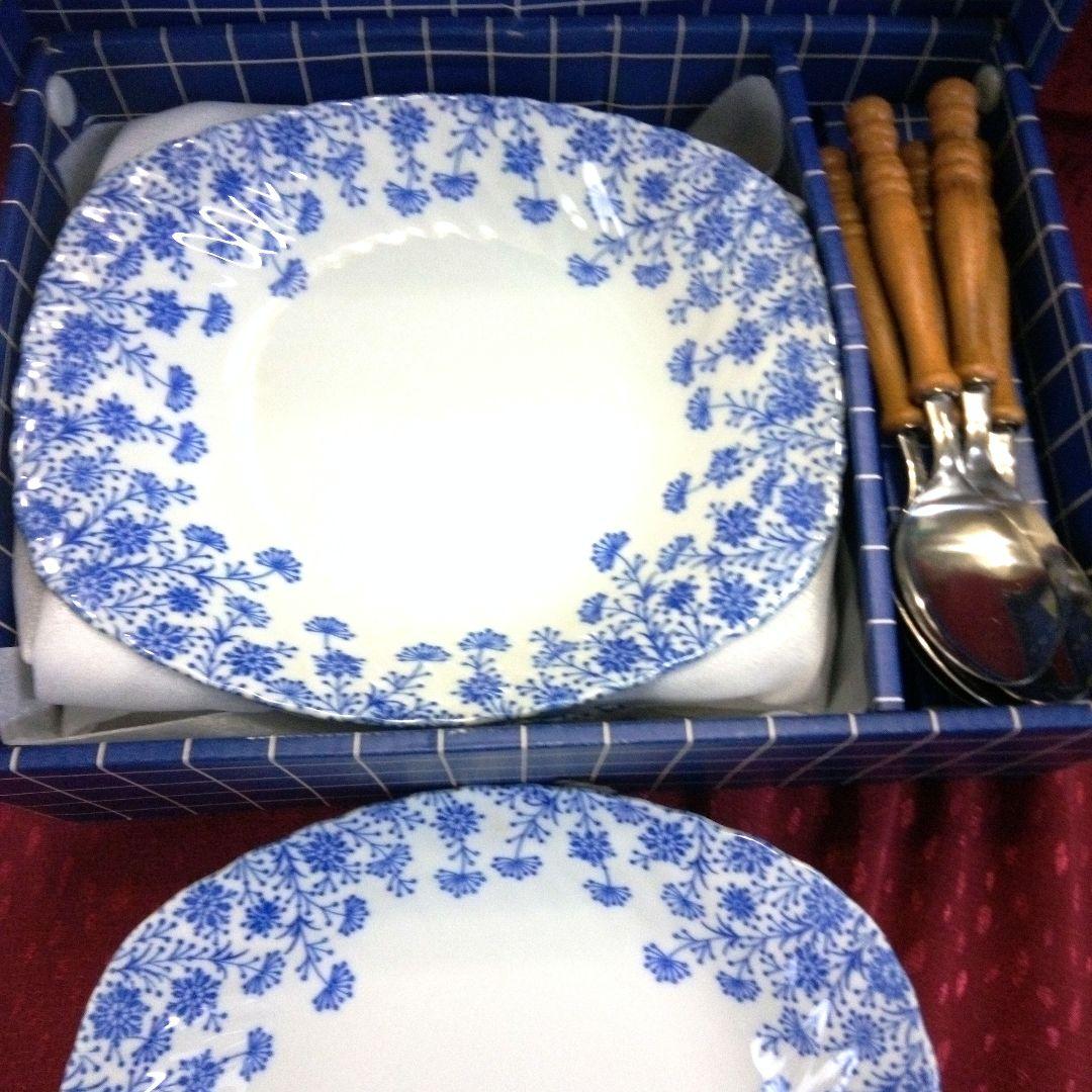 美品！ブルースカイピラフセット　三洋陶器 — image 5