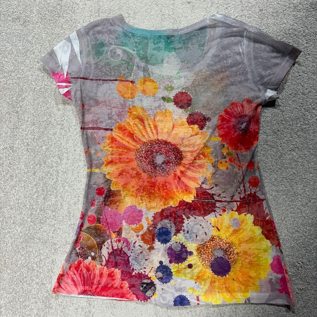 Elie delle 半袖Tシャツ 花柄 ラインストーン — image 2