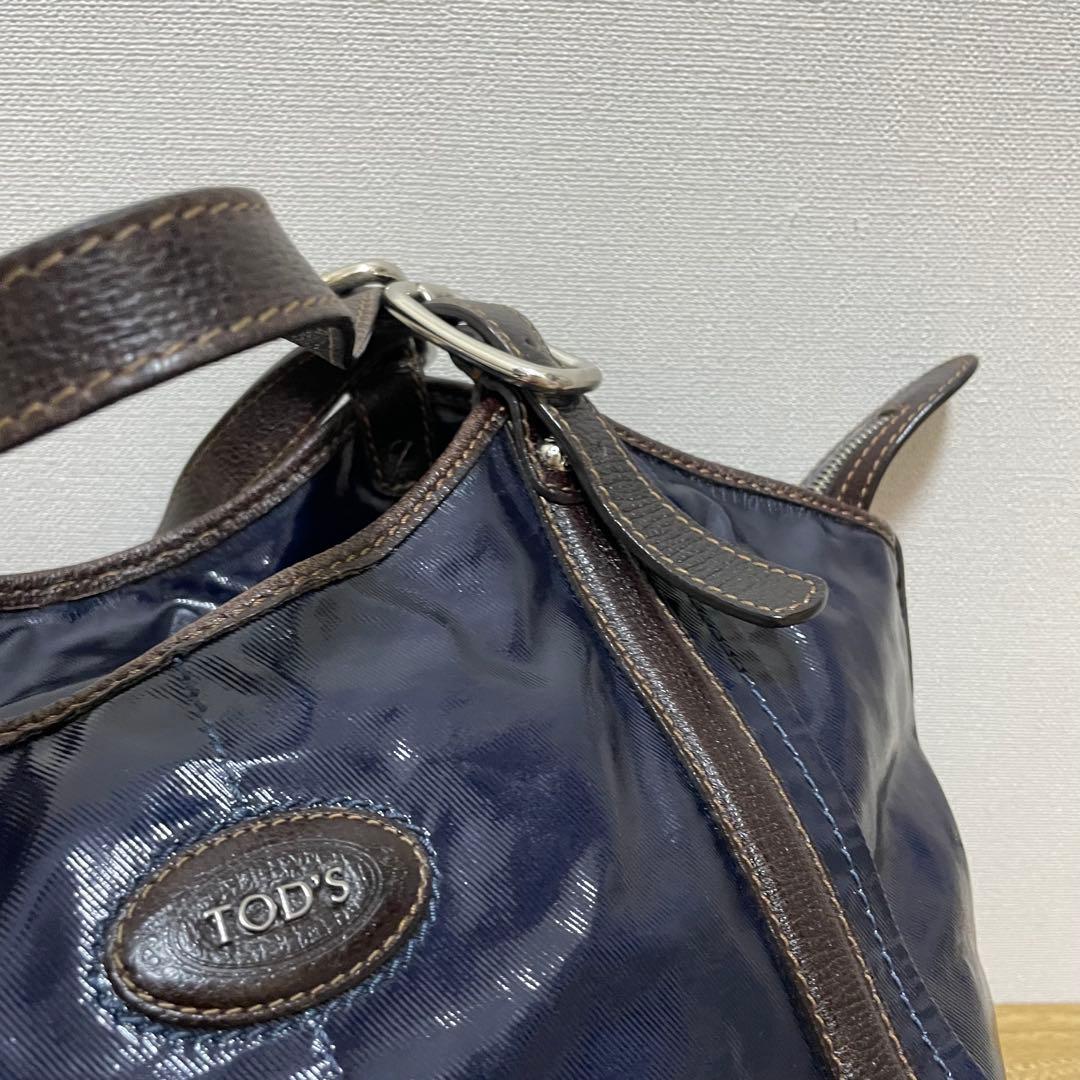 《美品》TOD’S （トッズ） ハンドバッグ（斜めがけ使用可） ネイビー — image 3