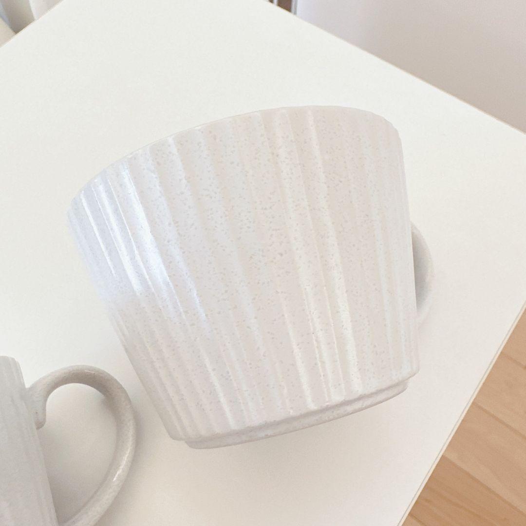カフェオレカップ 艶なし 艶ありペア 2客 ライトグレー スープカップ コーヒー — image 5