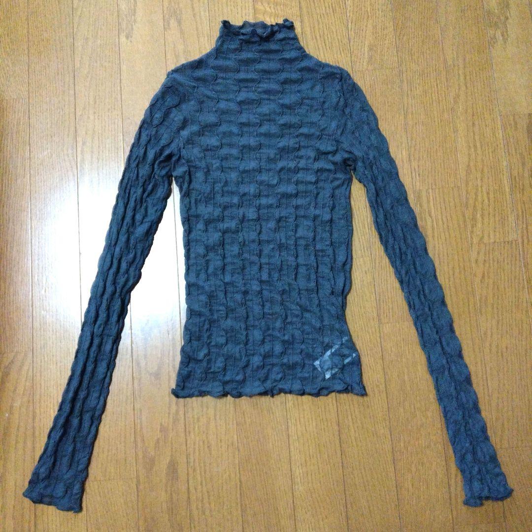 SHEIN　dazy　シアーウェーブハイネックトップス　ブラック　Lサイズ — image 3