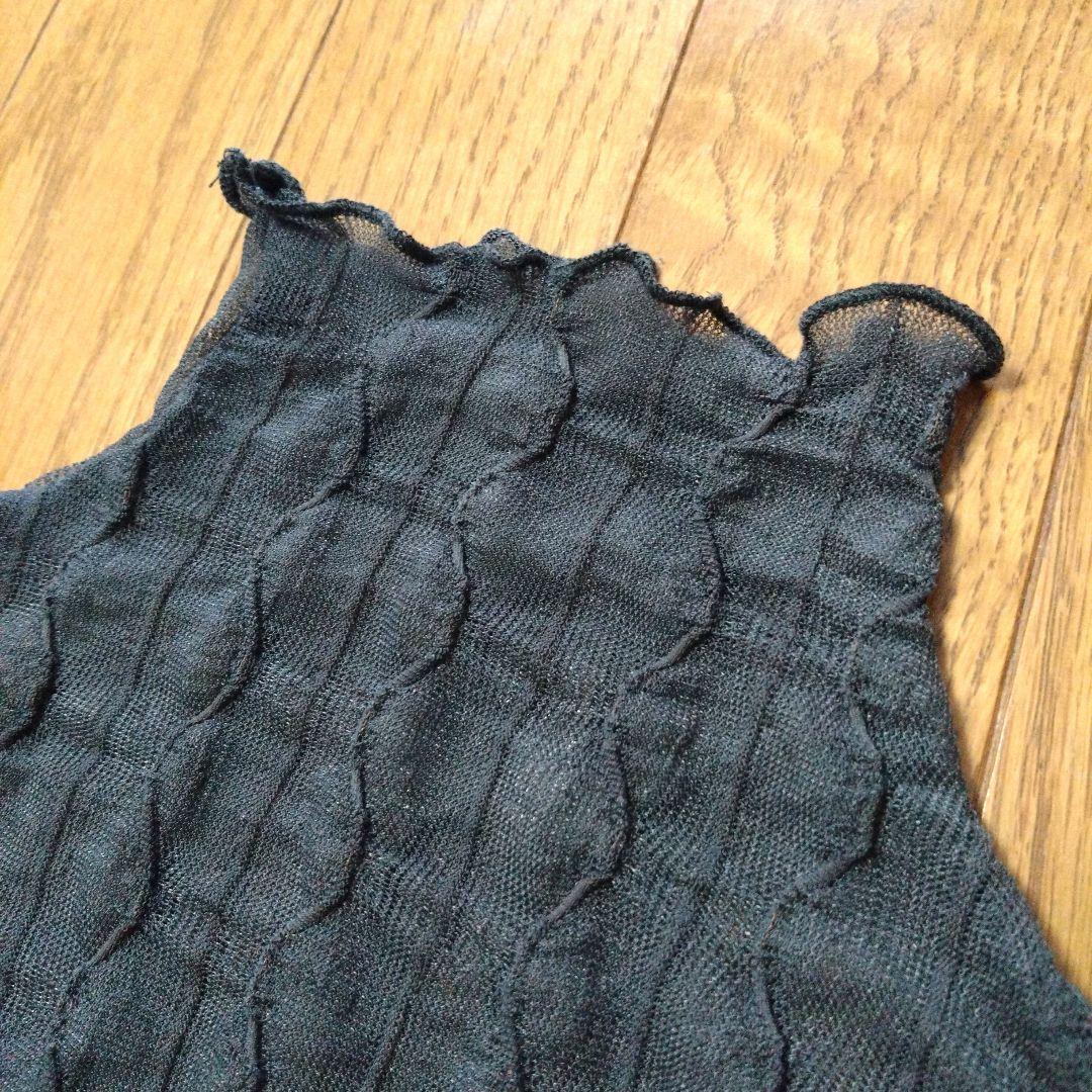 SHEIN　dazy　シアーウェーブハイネックトップス　ブラック　Lサイズ — image 4