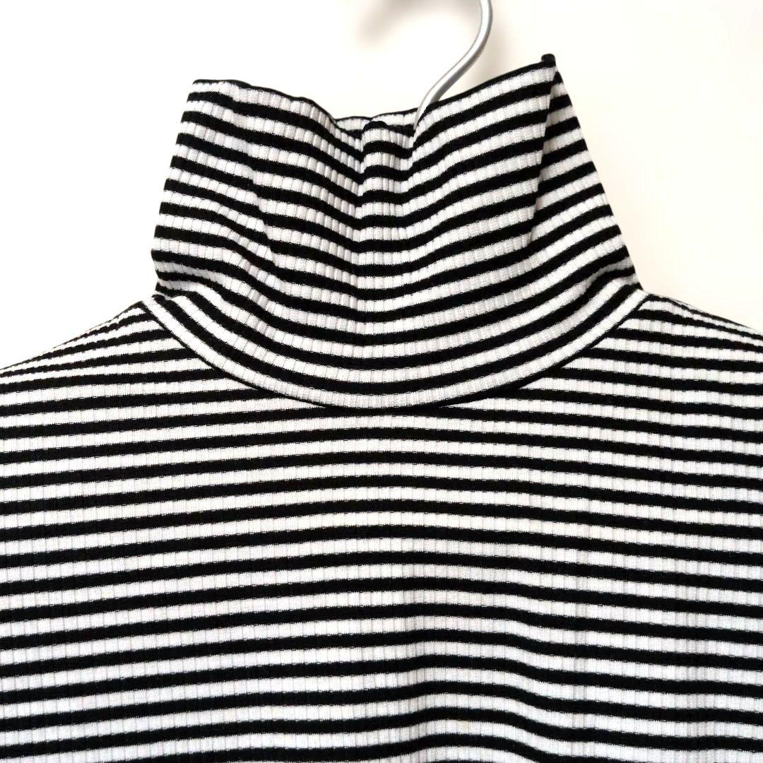 【新品♡未使用】Galygeボーダー タートルネック ハイネック長袖カットソー — image 2