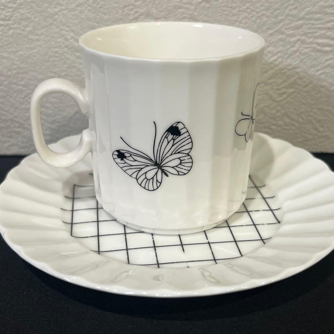 レトロ Adam & Eve アダム&イヴ カップ＆ソーサー 蝶 5客セット — image 3
