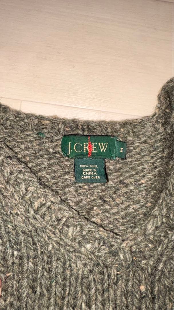J.CREW ウール100% ローゲージニット セーター グレー M — image 3