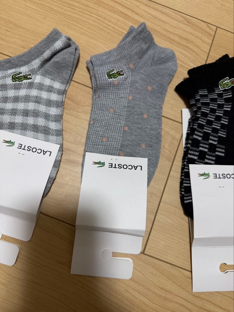 LACOSTE アンクルソックス 4足セット 22~24cm 特価品 — image 3