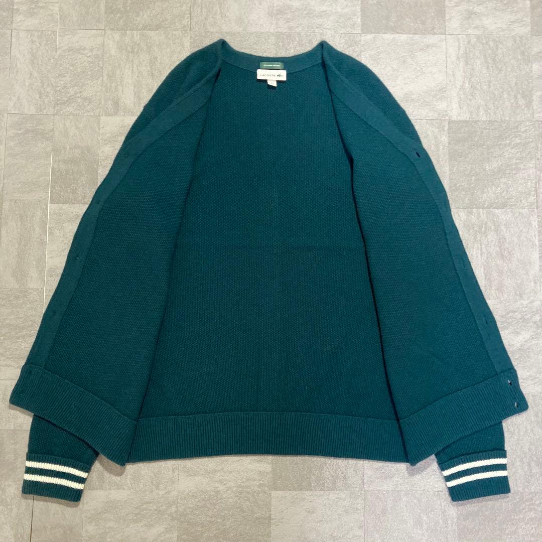 大人気！ LACOSTE 刺繡ロゴ ニット カーディガン ボタンダウン — image 3