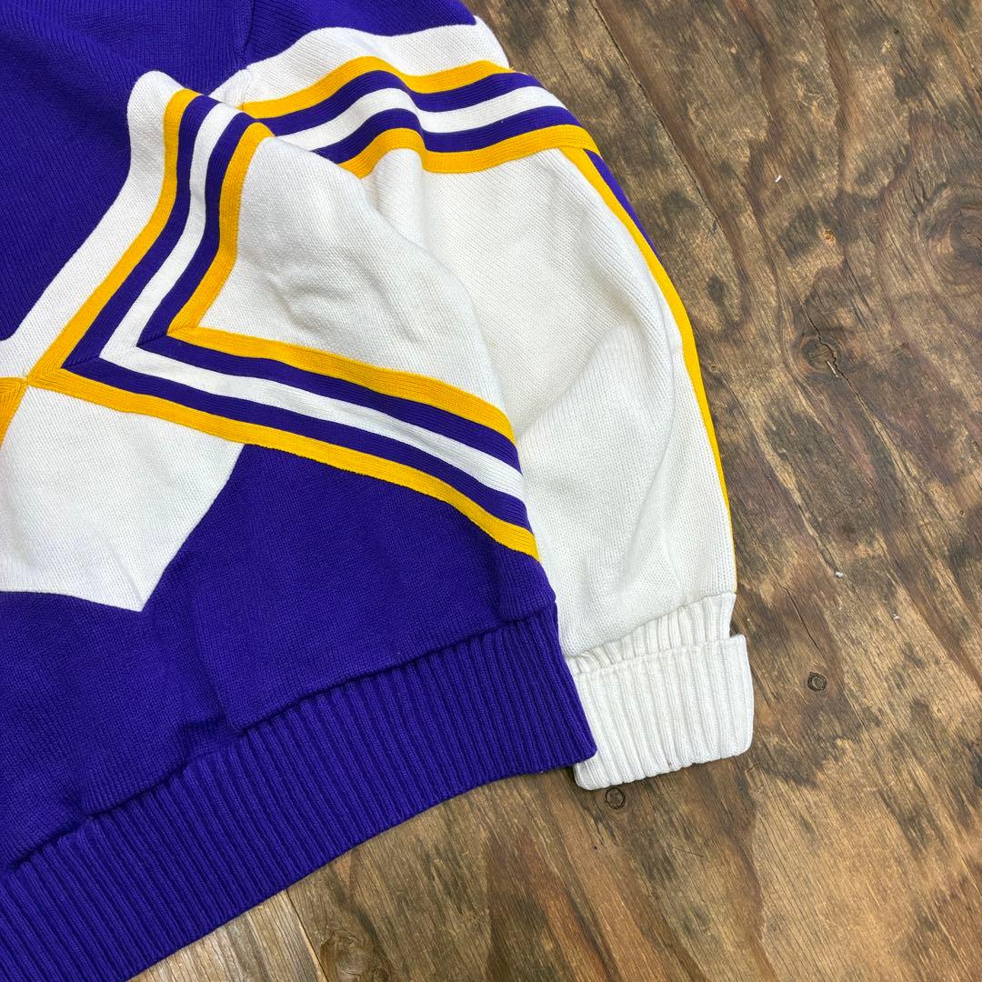 70s ハーフジップニット ハイネック パープル 短丈 VINTAGE デザイン — image 4