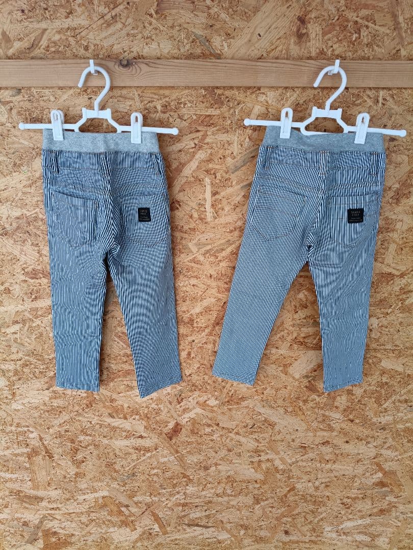 双子　お揃い　Simple Free ストライプ パンツ 2本セット — image 2