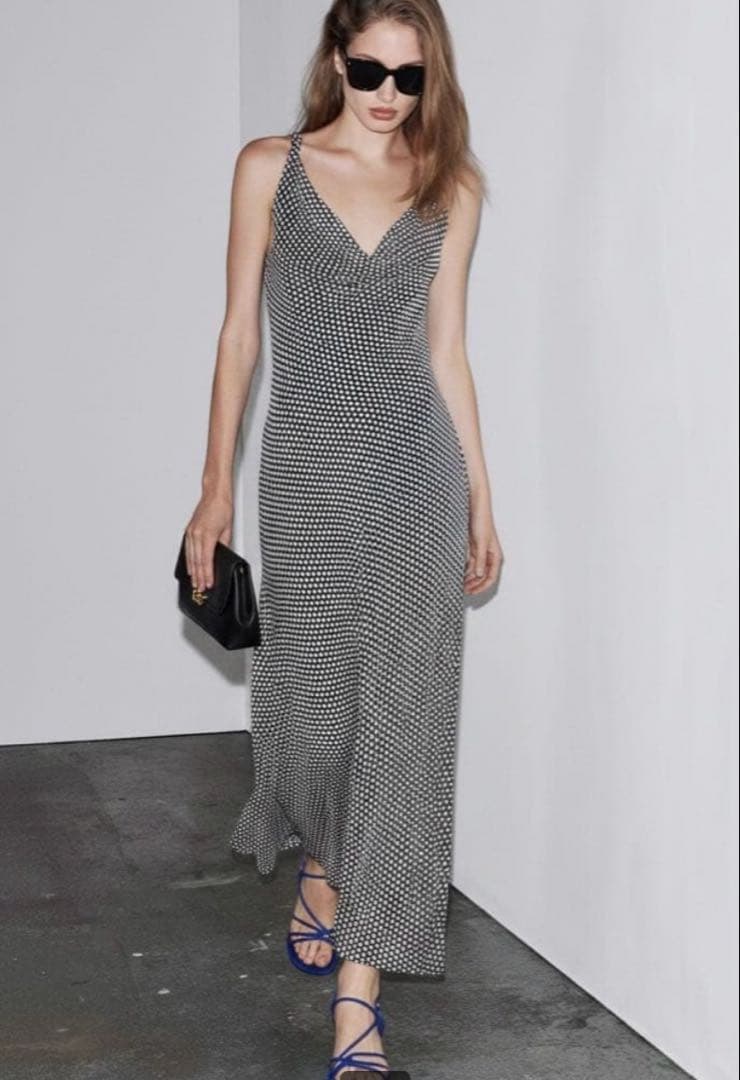 ZARA ザラ　定価10990円 ドット柄ロングワンピース　マキシ丈　L — image 3