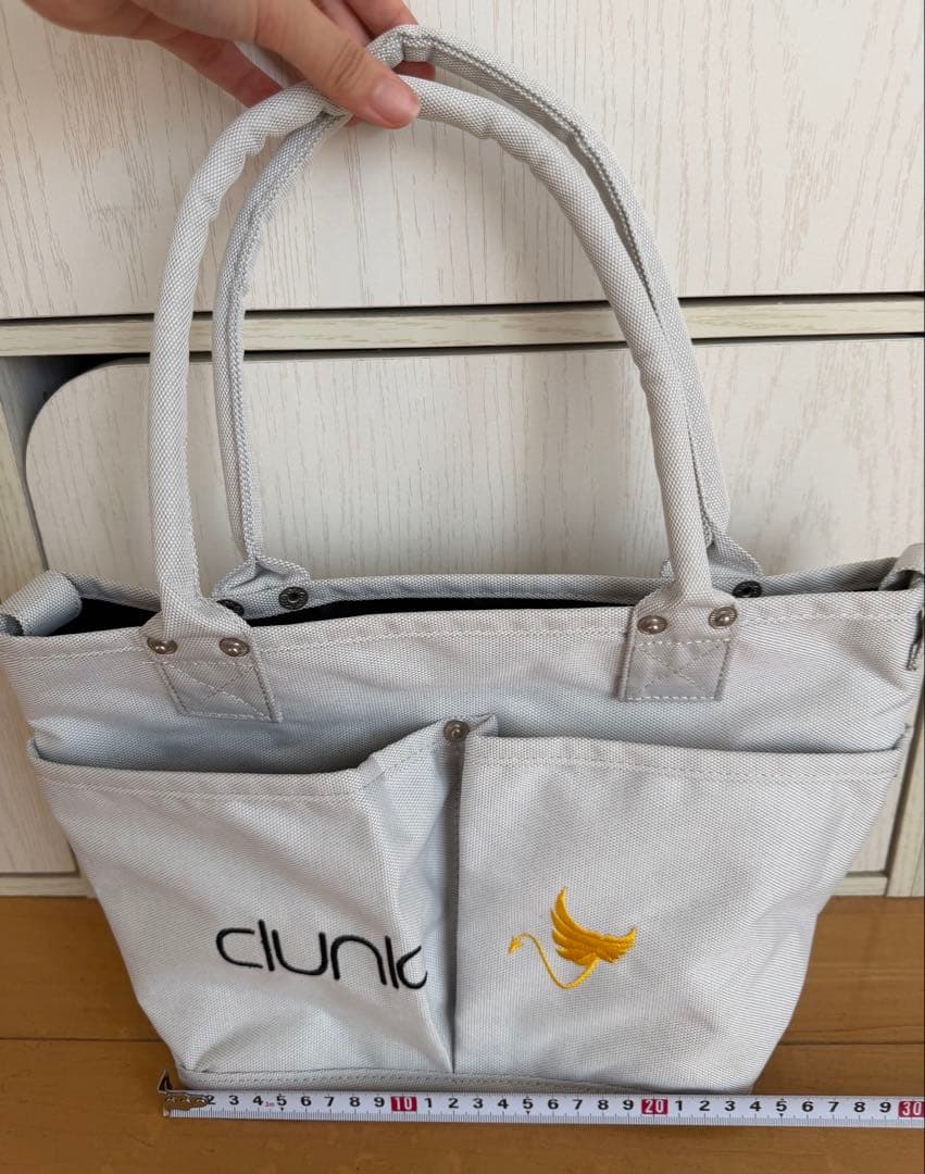 【美品】CLUNK クランク カートバッグ ラウンドバッグ ミニトート グレー — image 3