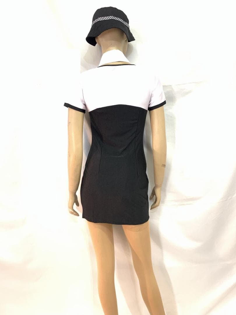 新品開いた胸元がセクシースチュワーデスキャビンアテンダントコスチューム ブラック — image 5