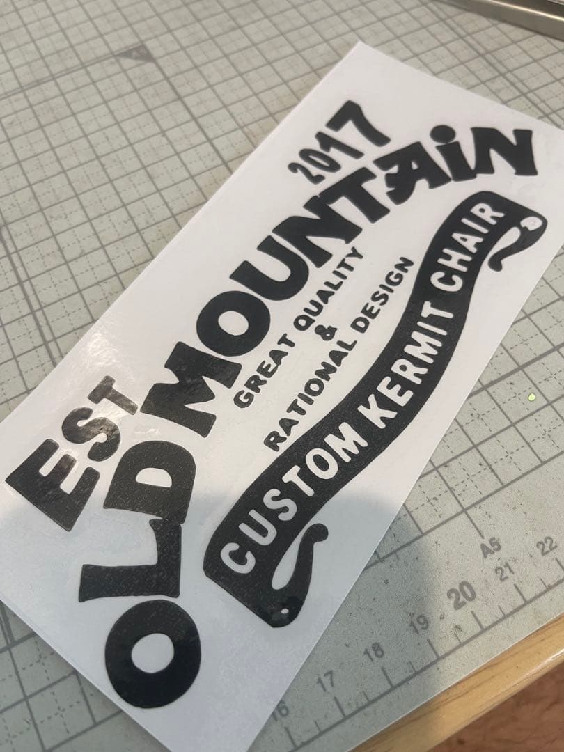 1枚黒　15cm Old Mountain Sticker ステッカー — image 2