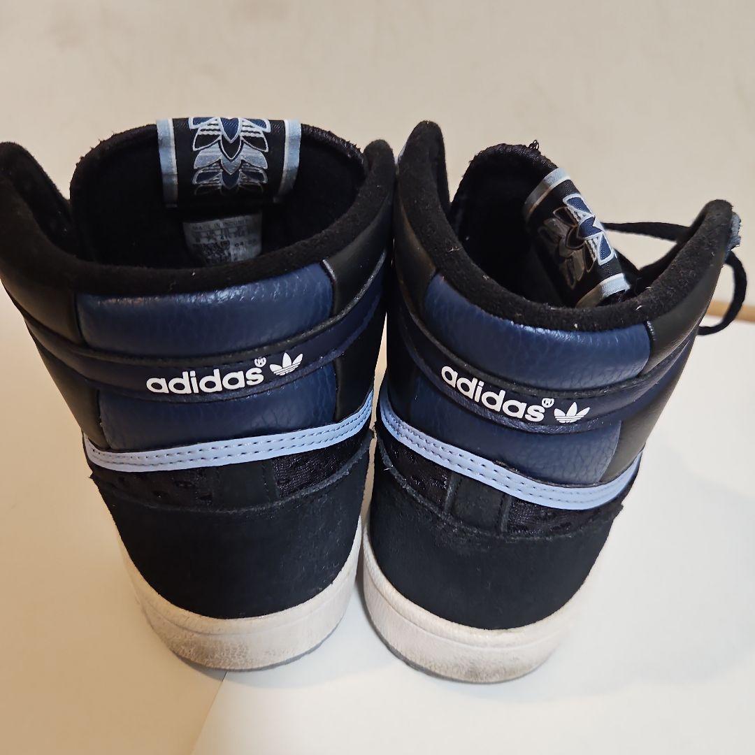adidas ハイカットスニーカー ブラック ライトブルー — image 3