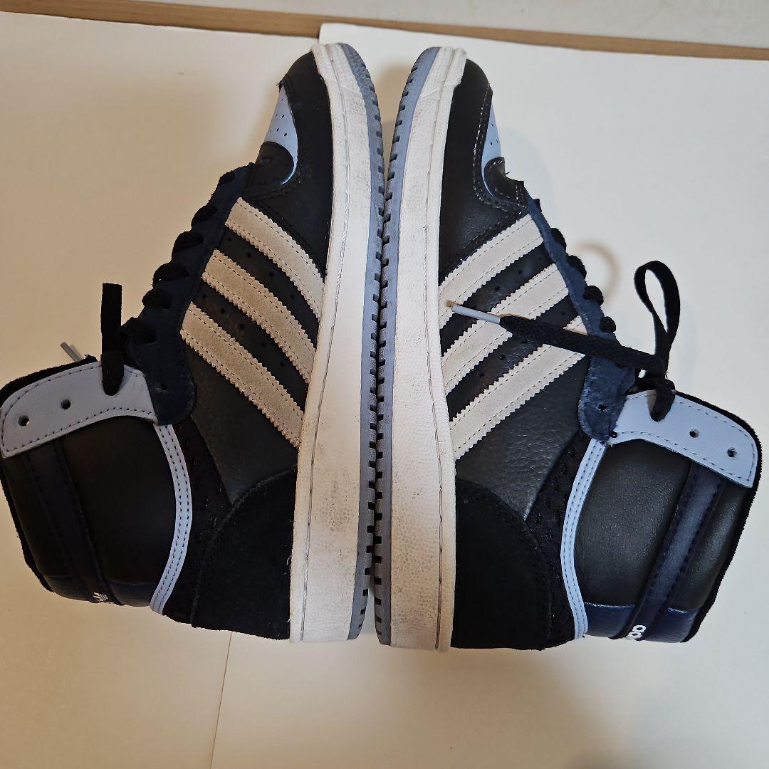 adidas ハイカットスニーカー ブラック ライトブルー — image 4