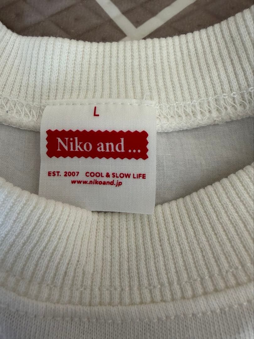 【美品】Niko and...半袖 ビッグTシャツ ホワイトLサイズ — image 5