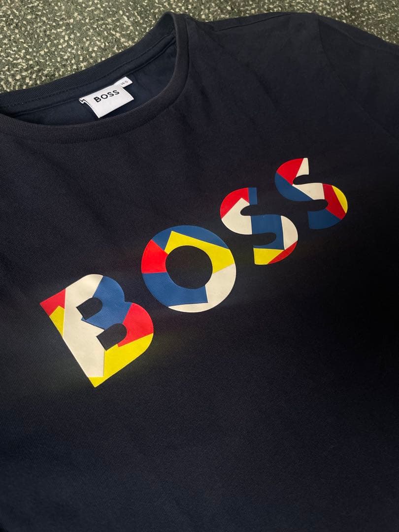 BOSS Tシャツ ネイビー カラフルロゴ 14-S — image 2