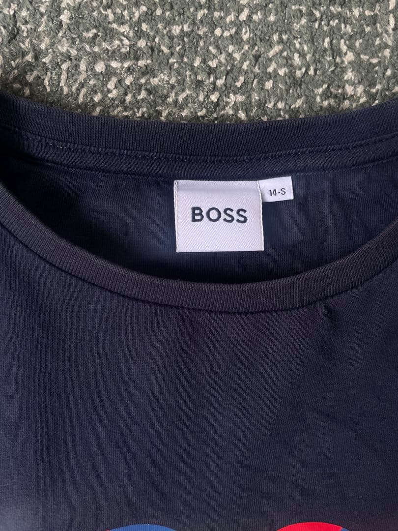 BOSS Tシャツ ネイビー カラフルロゴ 14-S — image 3