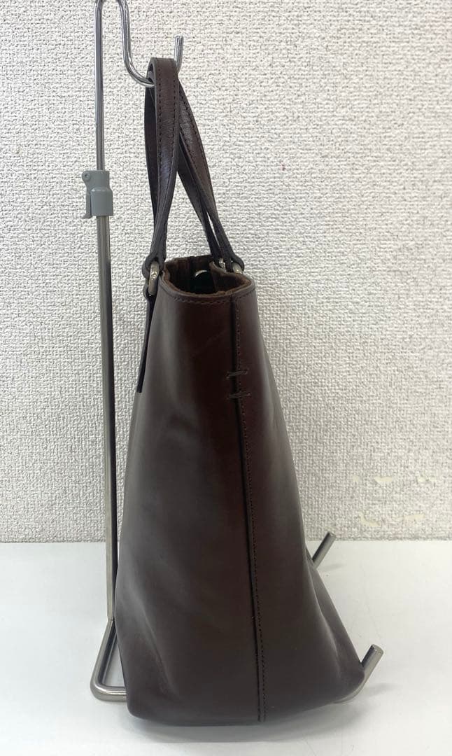 HIROFU ヒロフ レザー ハンドバッグ ブラウン — image 4