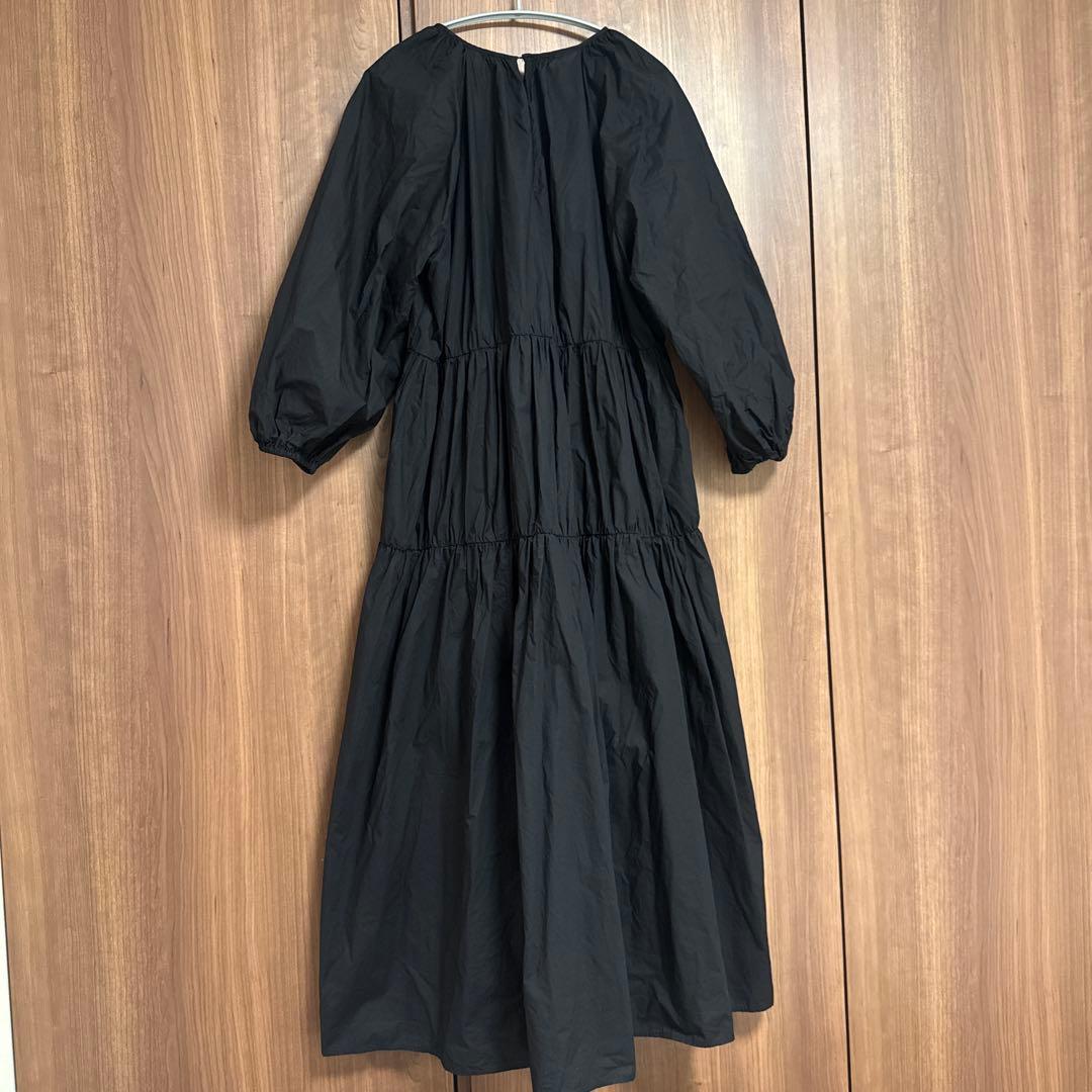 ZARA コットンティアードワンピース Mサイズ ブラック — image 2