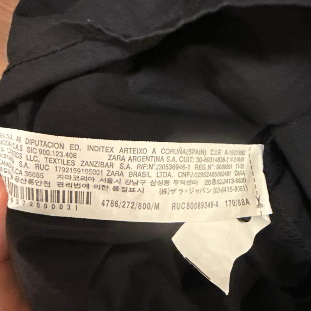 ZARA コットンティアードワンピース Mサイズ ブラック — image 3