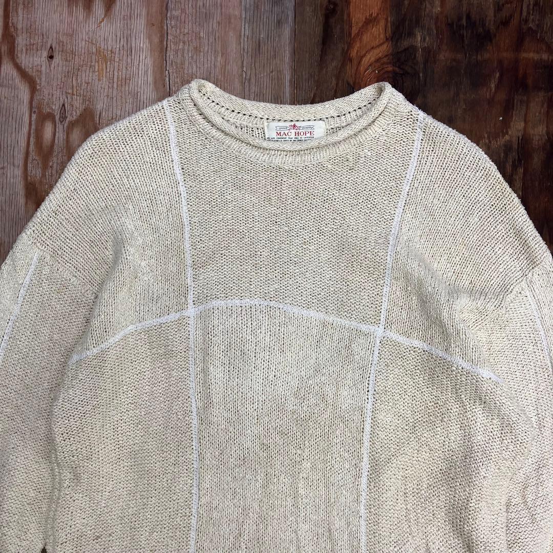 90s MAC HOPE シルク パネル ニット ロールネック VINTAGE — image 2